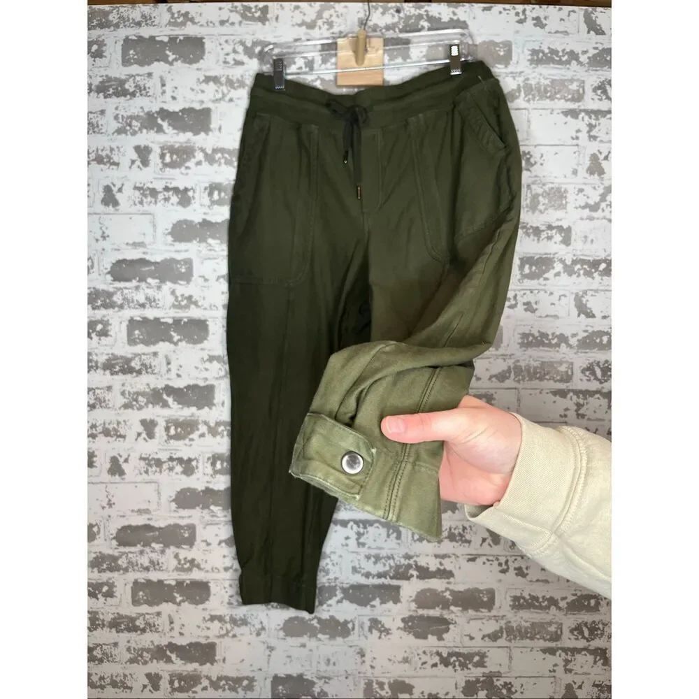 Athleta | women olive green joggers cotton blend - Picture 6 of 10